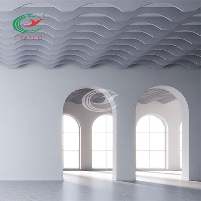 جودة  SGS Polyester PET Acoustic Ceiling Panels Harmless Mildewproof مصنع