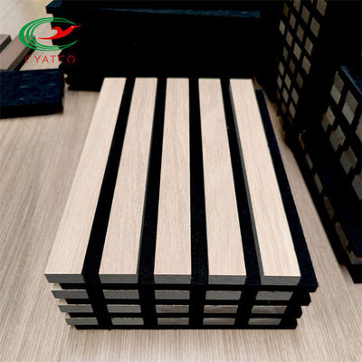FSC Wood Slat Sound Acoustic Panel متين بوليستر عالي الكثافة