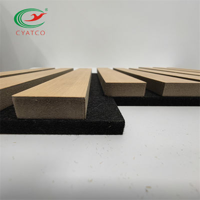 مقاومة للحريق MDF الخشب لوحة القشرة 3D PET امتصاص الصوت المركب