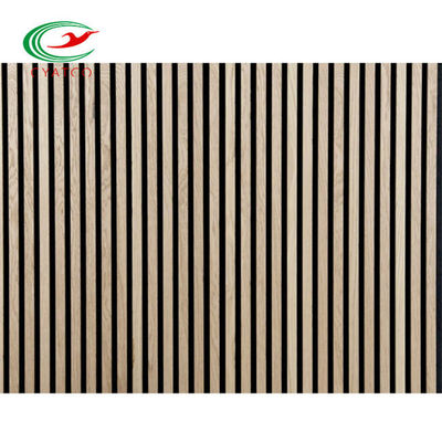 لوحة الحائط الخشبية الصوتية العازلة للصوت معزولة بالحرارة 2400x600mm