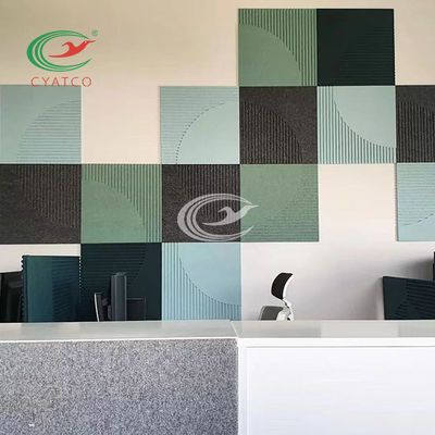 2200gsm ألواح الحائط الفيلت غرفة الاجتماعات الصوت الممتص حائط الفن ASTM E84 معيار الولايات المتحدة