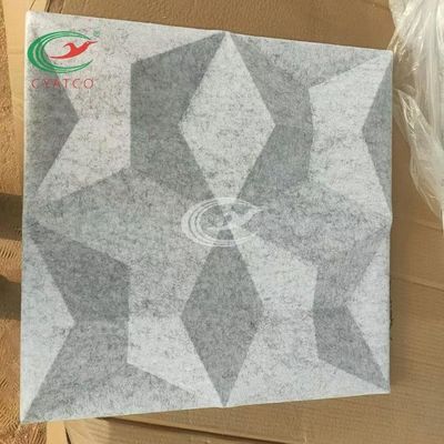 الماس 3D الجدار البوليستر الألياف الصوتية لوحة عديمة الرائحة