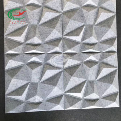 الماس 3D الجدار البوليستر الألياف الصوتية لوحة عديمة الرائحة