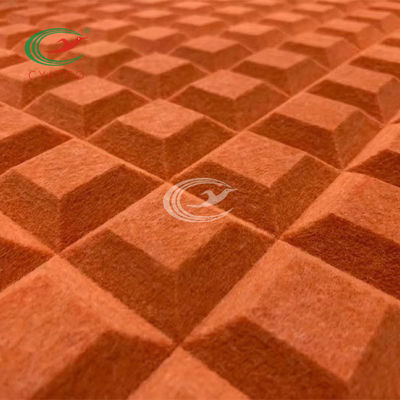 مكعب 3D لوحة ألياف البوليستر الصوتية عازلة للصوت ل KTV