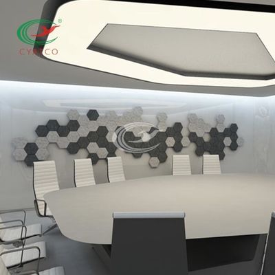 عديم الرائحة من اللباد السداسي الصوتية للديكور ثلاثي الأبعاد للجدار