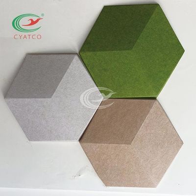 3D بلاط الصوت السداسي خفيف الوزن ، لوحات الحائط الصوتية سداسية عديمة الرائحة