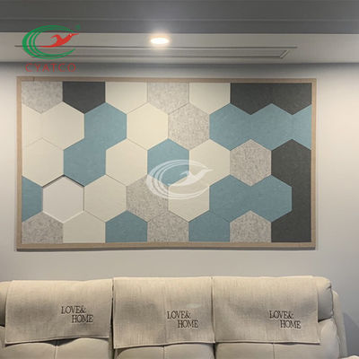 عديم الرائحة من اللباد السداسي الصوتية للديكور ثلاثي الأبعاد للجدار