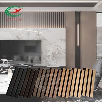 قاعات القاعات ألواح خشبية ذات أخدود مقاوم للحريق 2400 مم × 605 مم